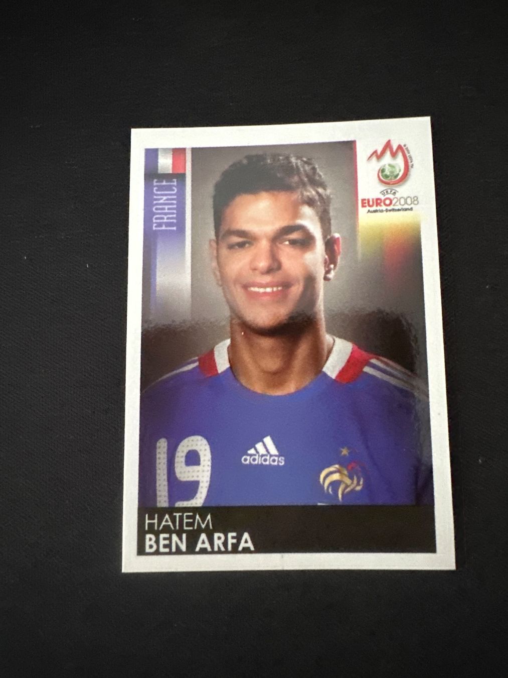 Panini UEFA EURO 2008 – Nr. 352 – Hatem Ben Arfa – Südamerika-Version – Originalfoto Vorderseite
