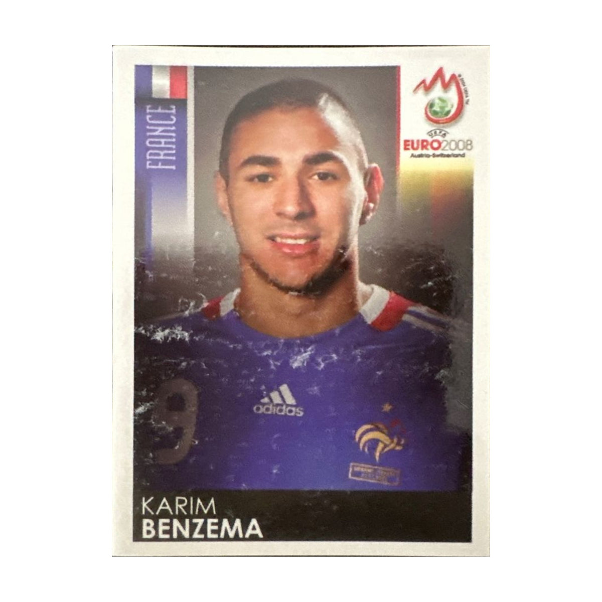 Panini UEFA EURO 2008 – Nr. 354 – Karim Benzema – Südamerika-Version – Vorderseite