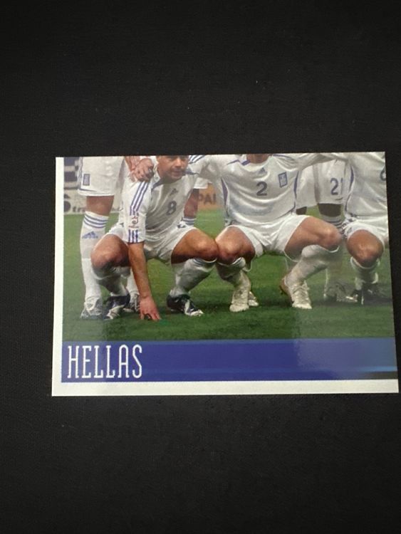 Panini UEFA EURO 2008 – Nr. 361 – Griechenland Mannschaft Teilbild unten links – Südamerika-Version – Originalfoto Vorderseite