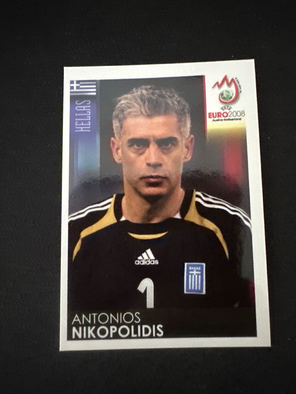 Panini UEFA EURO 2008 – Nr. 364 – Antonios Nikopolidis – Südamerika-Version – Originalfoto Vorderseite