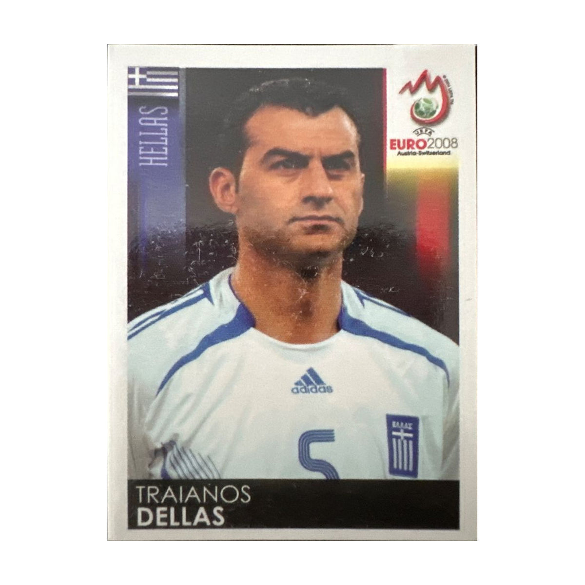 Panini UEFA EURO 2008 – Nr. 365 – Traianos Dellas – Südamerika-Version – Vorderseite