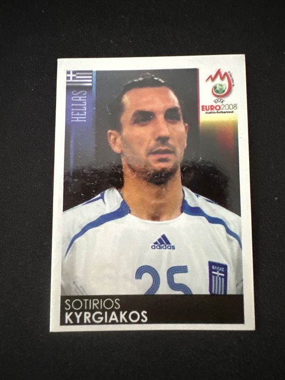 Panini UEFA EURO 2008 – Nr. 368 – Sotirios Kyrgiakos – Südamerika-Version – Originalfoto Vorderseite