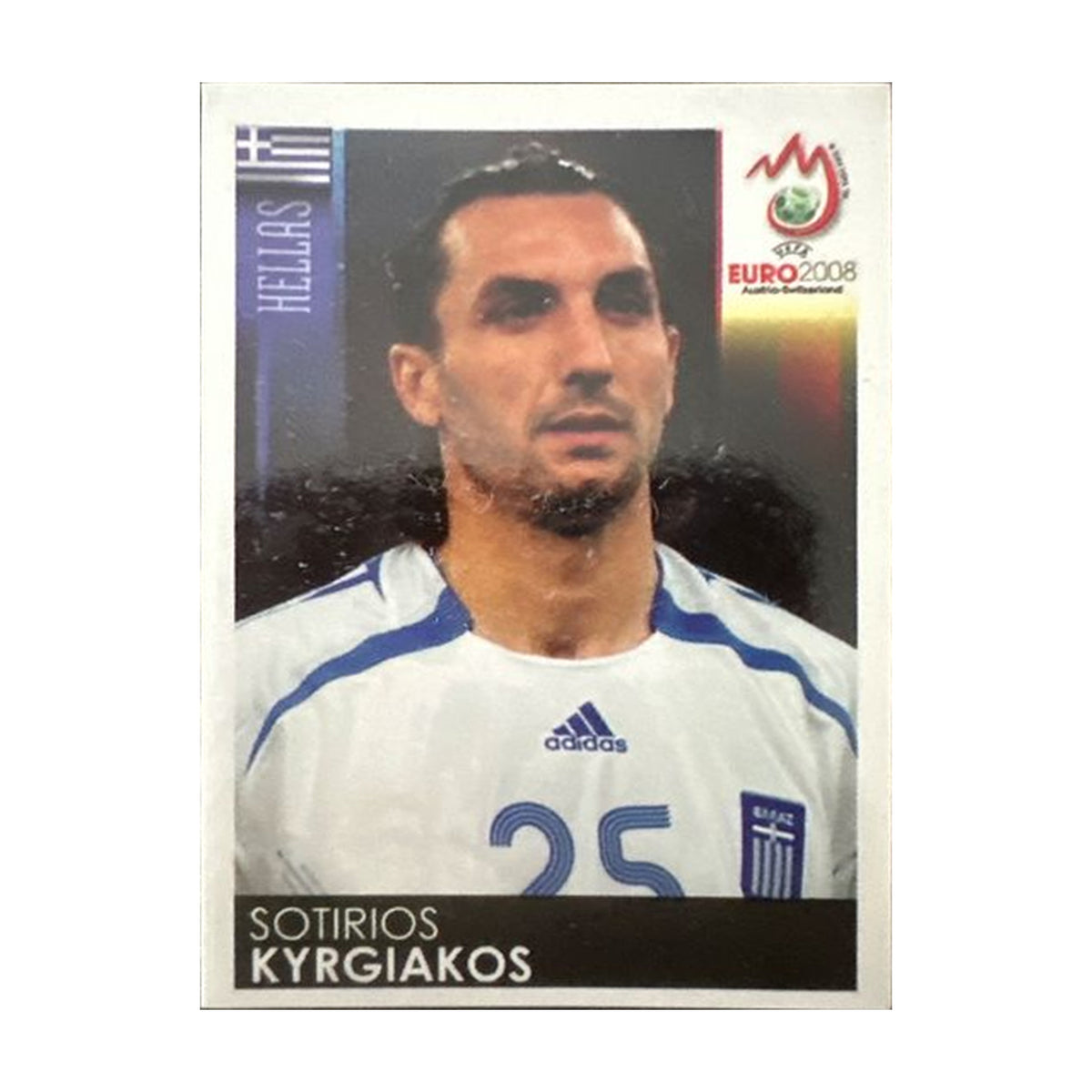 Panini UEFA EURO 2008 – Nr. 368 – Sotirios Kyrgiakos – Südamerika-Version – Vorderseite