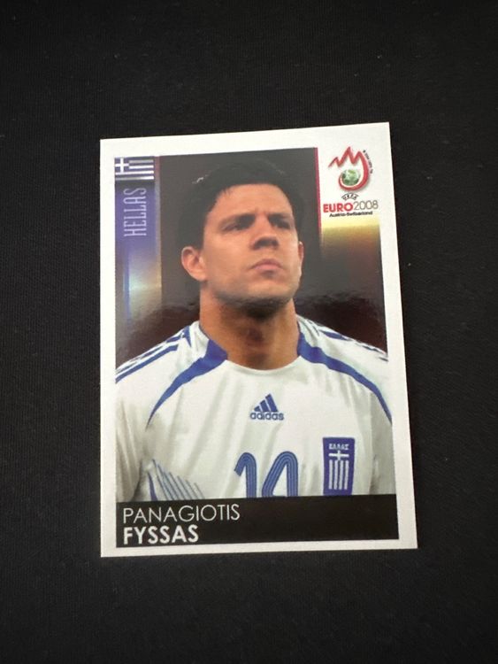 Panini UEFA EURO 2008 – Nr. 370 – Panagiotis Fyssas – Südamerika-Version – Originalfoto Vorderseite