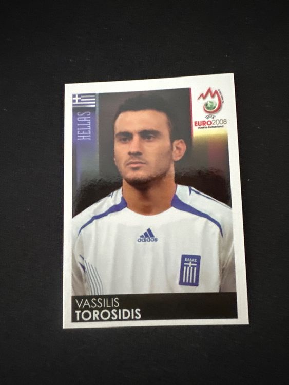 Panini UEFA EURO 2008 – Nr. 371 – Vassilis Torosidis – Südamerika-Version – Originalfoto Vorderseite