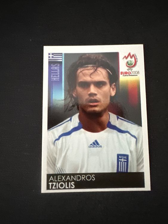 Panini UEFA EURO 2008 – Nr. 372 – Alexandros Tziolis – Südamerika-Version – Originalfoto Vorderseite