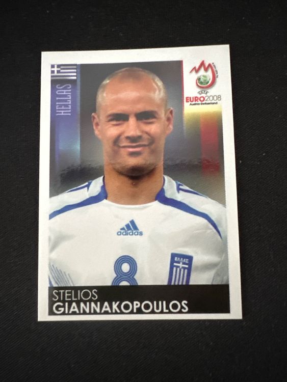 Panini UEFA EURO 2008 – Nr. 373 – Stelios Giannakopoulos – Südamerika-Version – Originalfoto Vorderseite