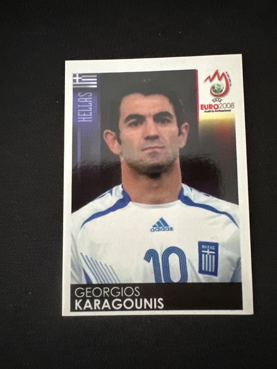 Panini UEFA EURO 2008 – Nr. 376 – Georgios Karagounis – Südamerika-Version – Originalfoto Vorderseite