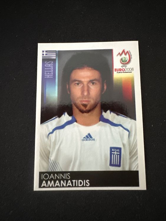 Panini UEFA EURO 2008 – Nr. 378 – Ioannis Amanatidis – Südamerika-Version – Originalfoto Vorderseite