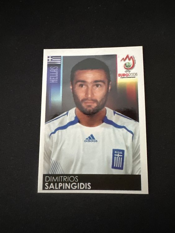 Panini UEFA EURO 2008 – Nr. 379 – Dimitrios Salpingidis – Südamerika-Version – Originalfoto Vorderseite