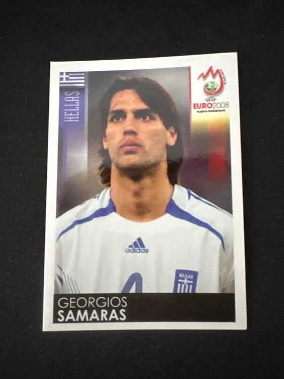 Panini UEFA EURO 2008 – Nr. 380 – Georgios Samaras – Südamerika-Version – Originalfoto Vorderseite