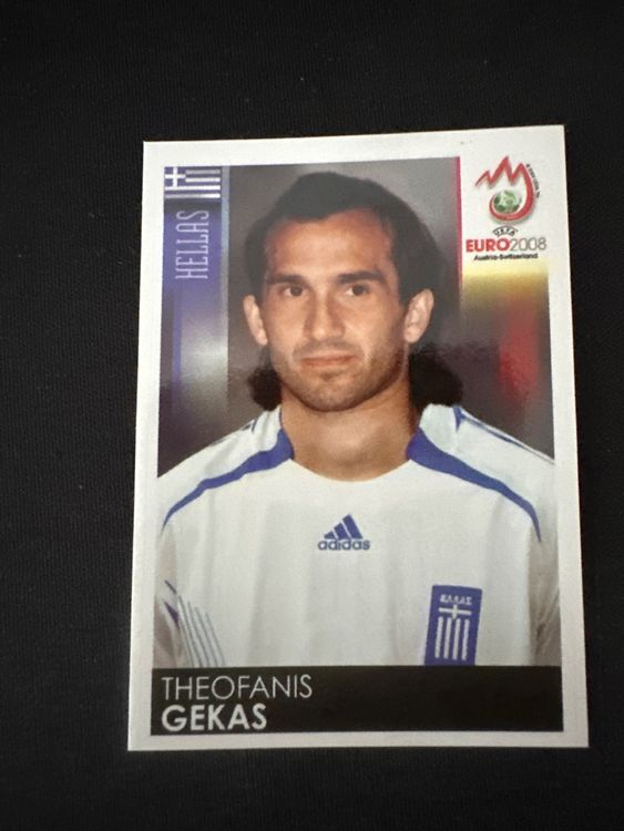 Panini UEFA EURO 2008 – Nr. 381 – Theofanis Gekas – Südamerika-Version – Originalfoto Vorderseite