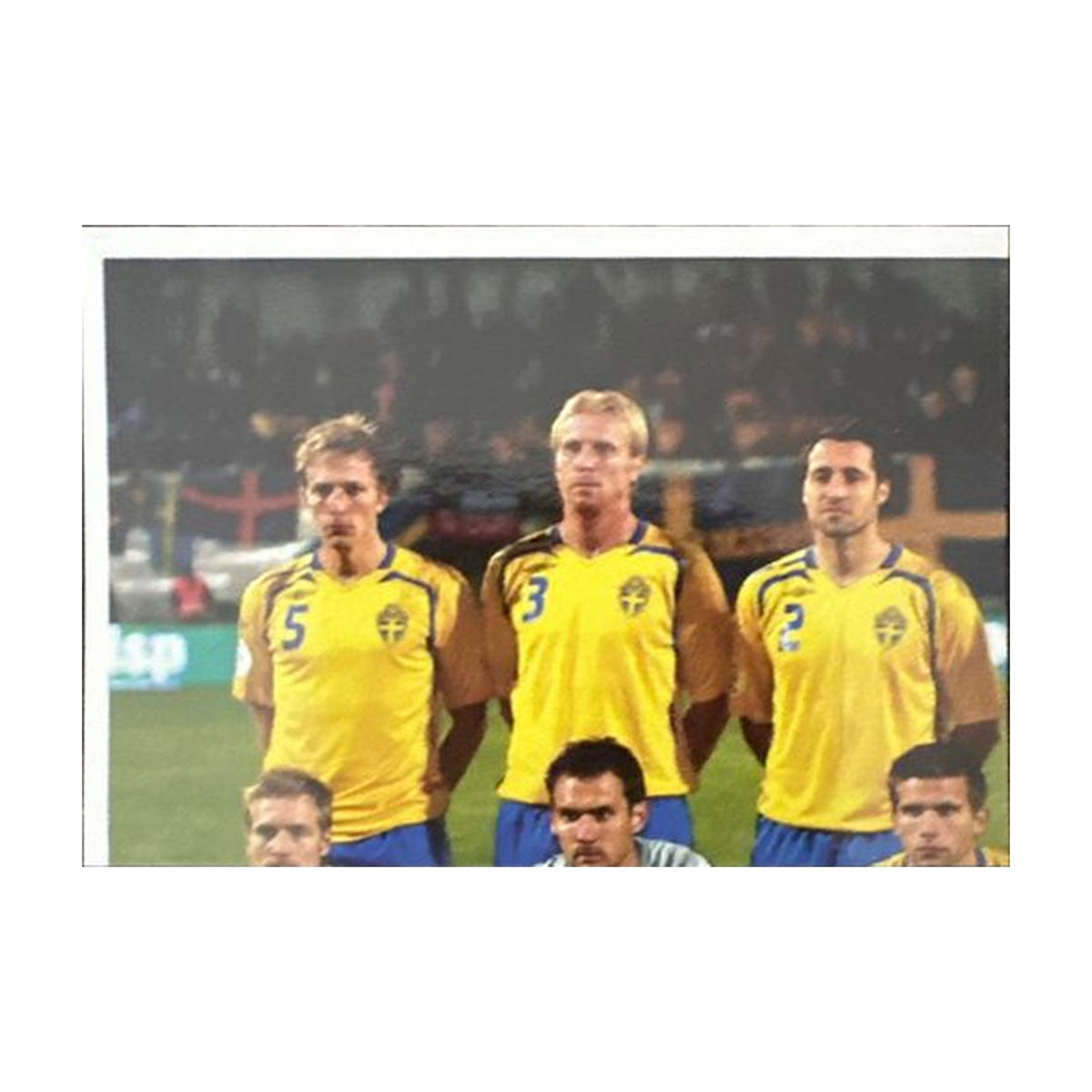 Panini UEFA EURO 2008 – Nr. 385 – Schweden Mannschaft Teilbild oben links – Südamerika-Version – Vorderseite