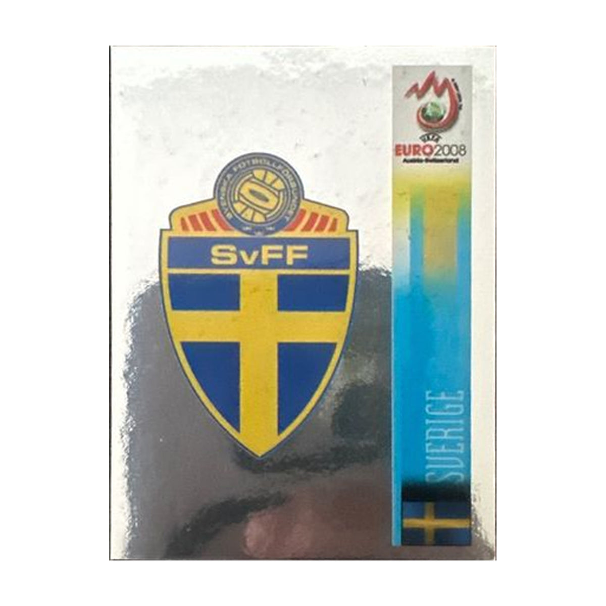 Panini UEFA EURO 2008 – Nr. 389 – Schweden Logo – Südamerika-Version – Vorderseite
