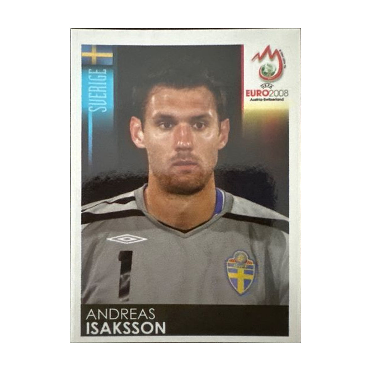 Panini UEFA EURO 2008 – Nr. 390 – Andreas Isaksson – Südamerika-Version – Vorderseite