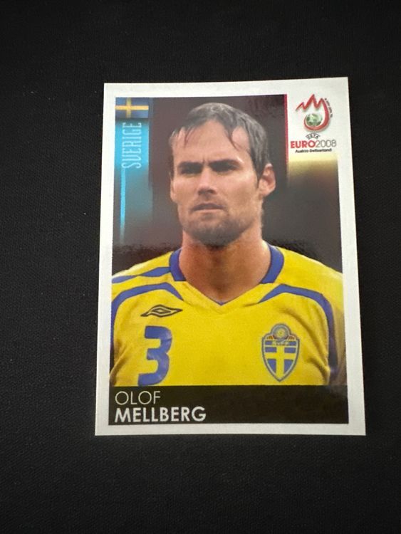 Panini UEFA EURO 2008 – Nr. 391 – Olof Mellberg – Südamerika-Version – Originalfoto Vorderseite