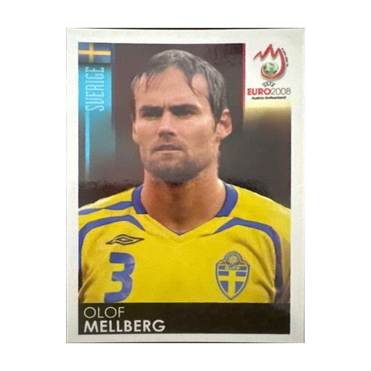 Panini UEFA EURO 2008 – Nr. 391 – Olof Mellberg – Südamerika-Version – Vorderseite