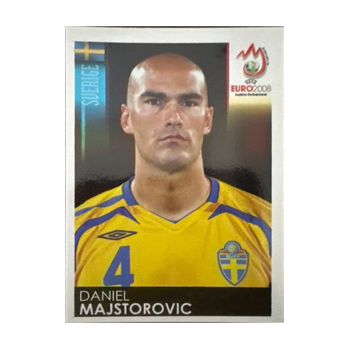 Panini UEFA EURO 2008 – Nr. 394 – Daniel Majstorovic – Südamerika-Version – Vorderseite