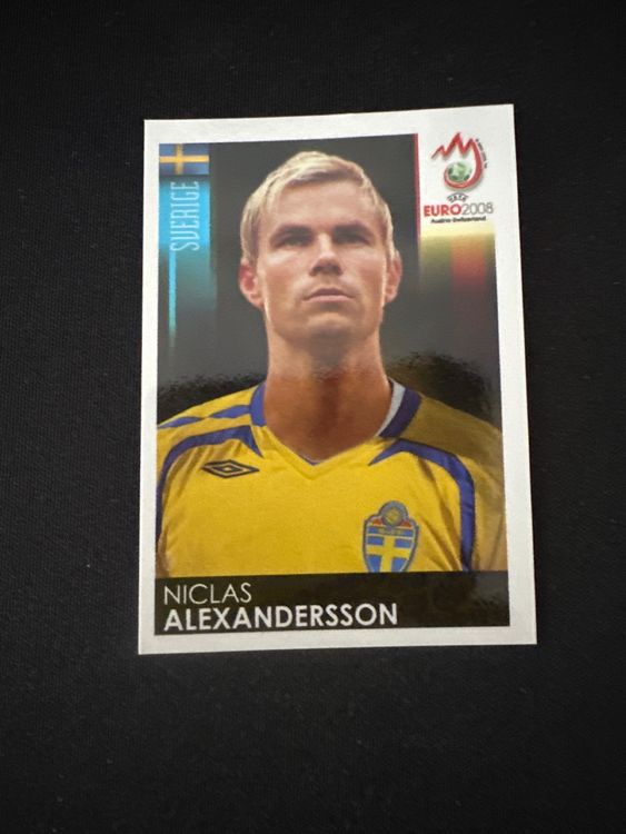 Panini UEFA EURO 2008 – Nr. 397 – Niclas Alexandersson – Südamerika-Version – Originalfoto Vorderseite