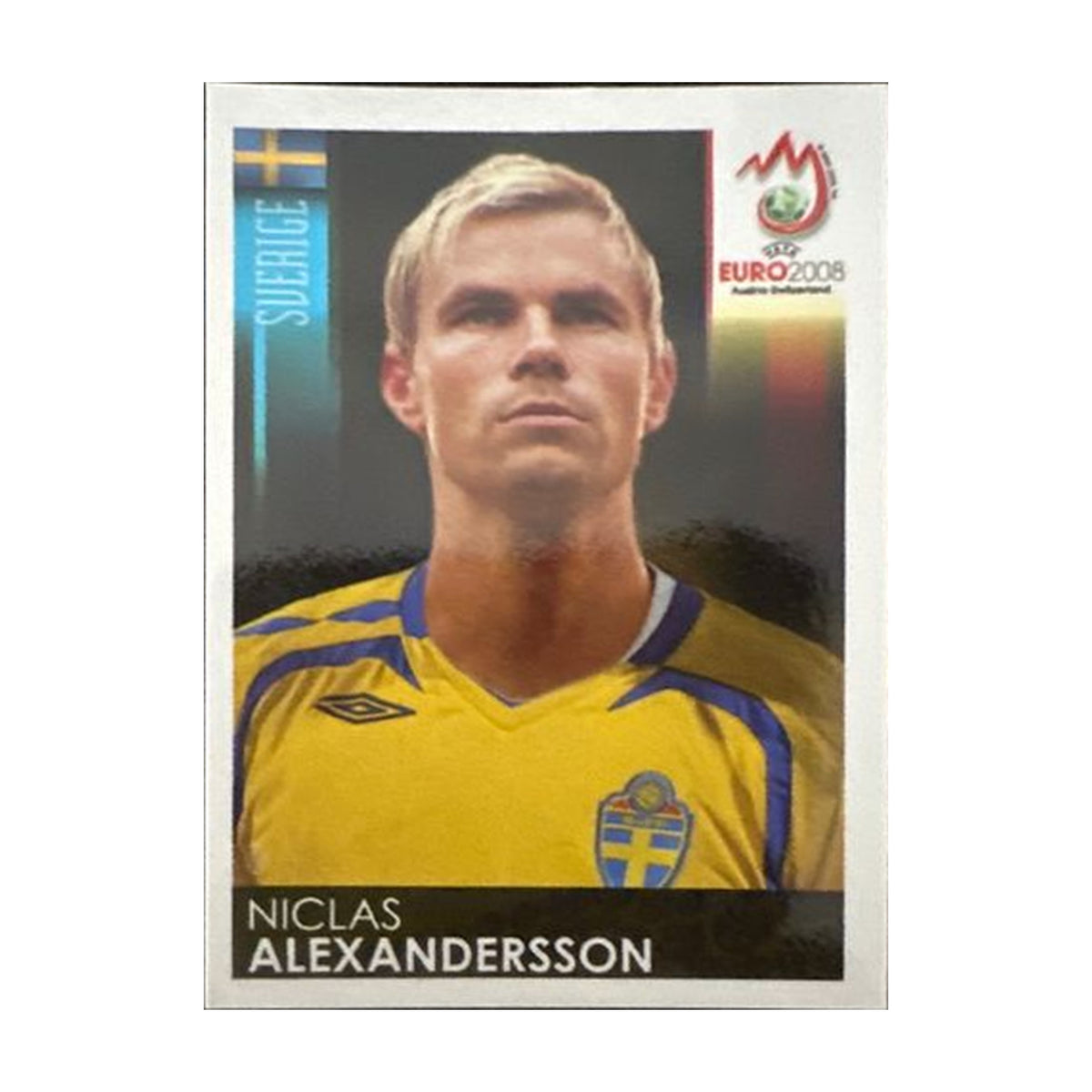 Panini UEFA EURO 2008 – Nr. 397 – Niclas Alexandersson – Südamerika-Version – Vorderseite