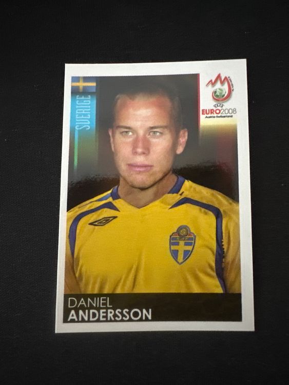 Panini UEFA EURO 2008 – Nr. 398 – Daniel Andersson – Südamerika-Version – Originalfoto Vorderseite
