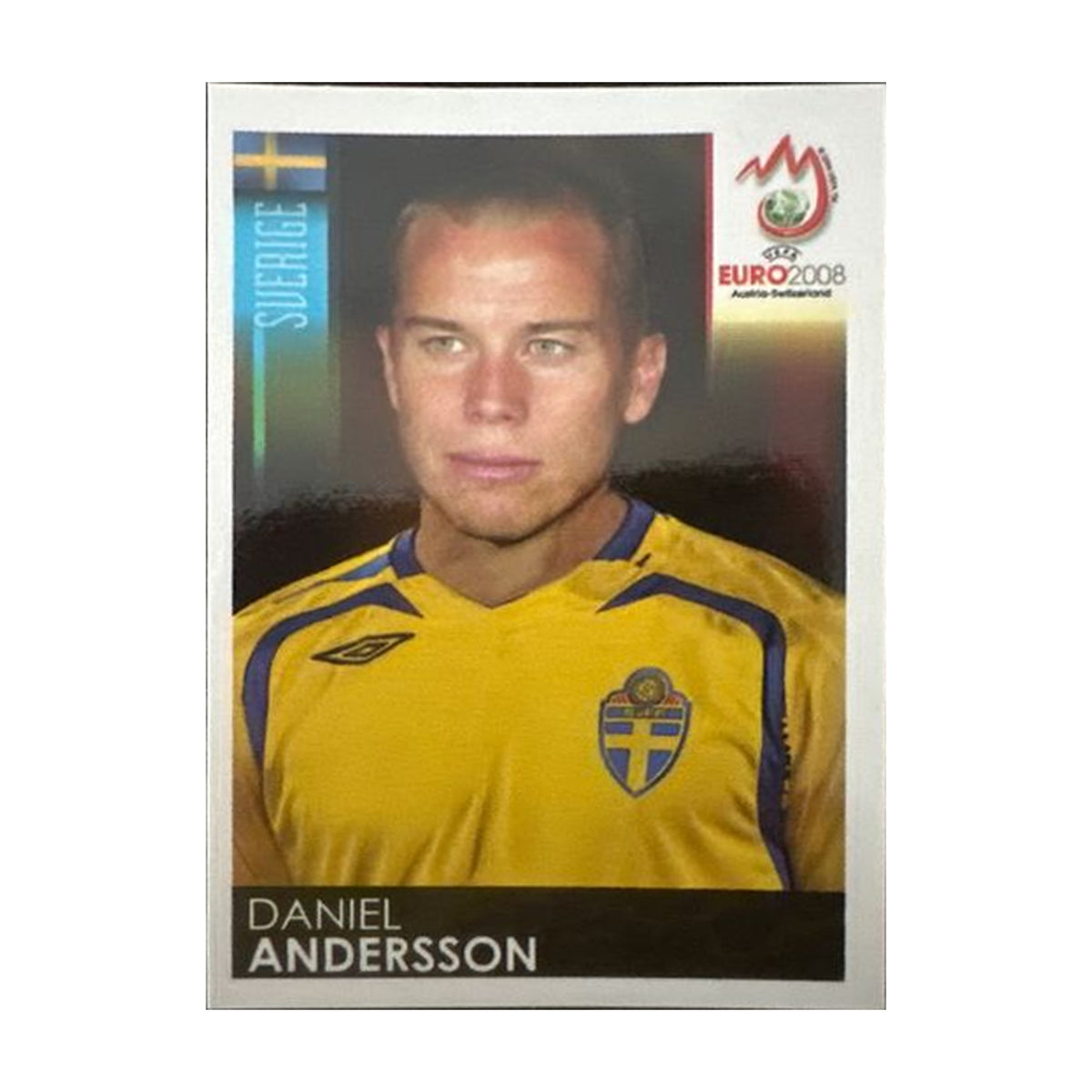 Panini UEFA EURO 2008 – Nr. 398 – Daniel Andersson – Südamerika-Version – Vorderseite