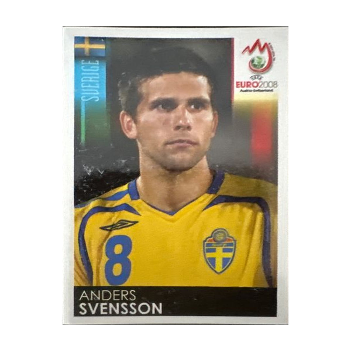 Panini UEFA EURO 2008 – Nr. 401 – Anders Svensson – Südamerika-Version – Vorderseite