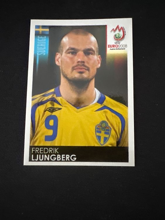 Panini UEFA EURO 2008 – Nr. 403 – Fredrik Ljungberg – Südamerika-Version – Originalfoto Vorderseite