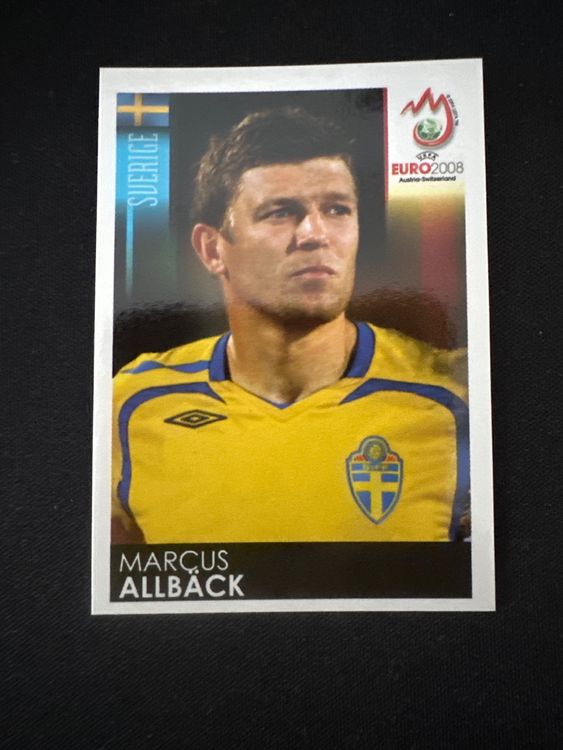 Panini UEFA EURO 2008 – Nr. 407 – Marcus Allbäck – Südamerika-Version – Originalfoto Vorderseite