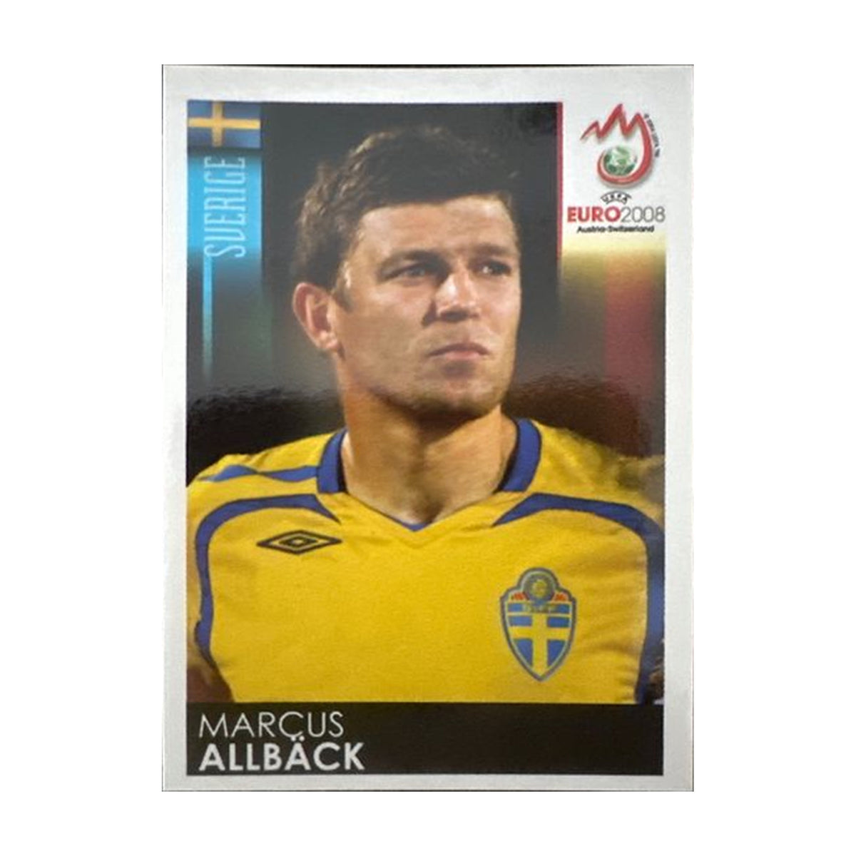 Panini UEFA EURO 2008 – Nr. 407 – Marcus Allbäck – Südamerika-Version – Vorderseite