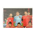 Panini UEFA EURO 2008 – Nr. 411 – Spanien Mannschaft Teilbild oben links – Südamerika-Version – Vorderseite