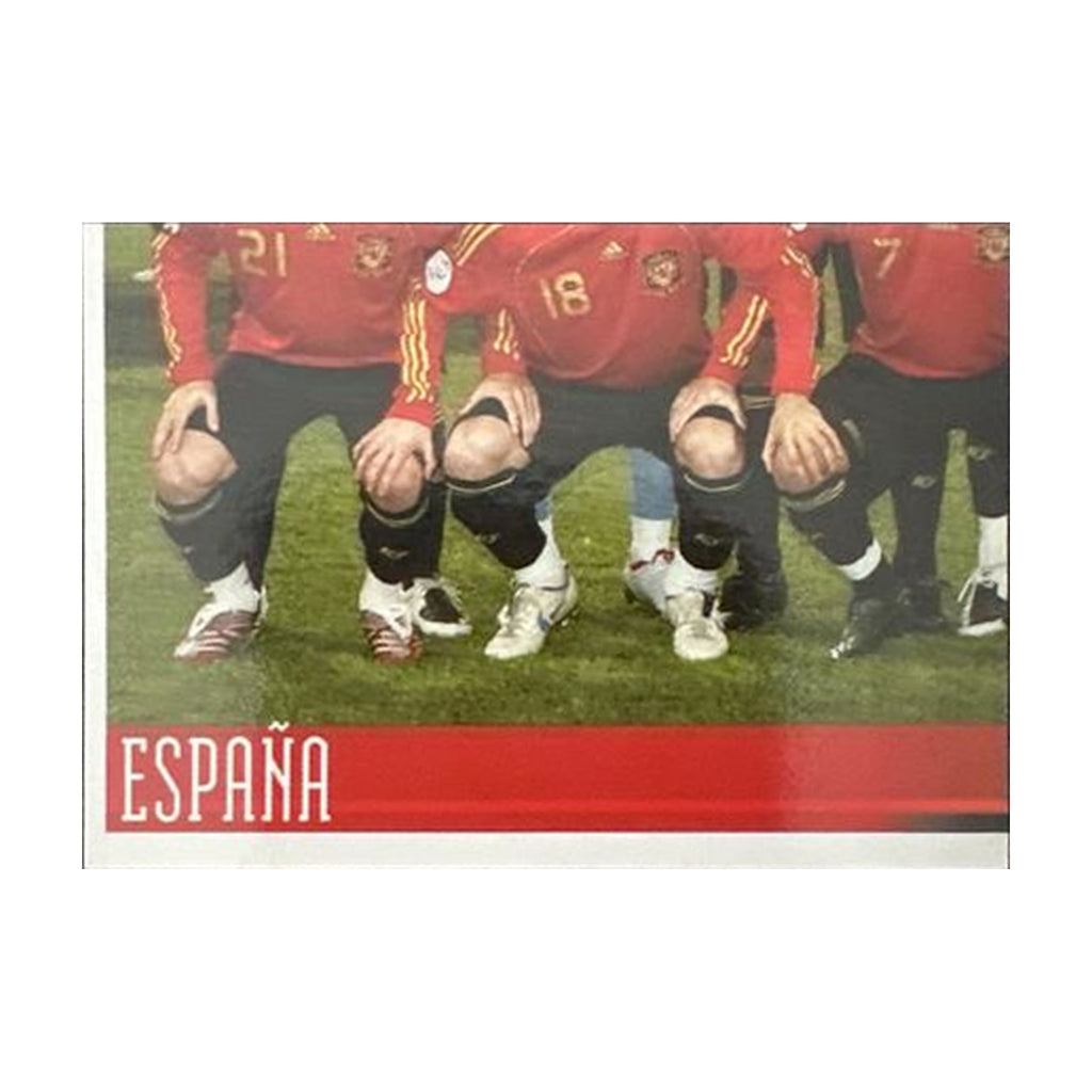 Panini UEFA EURO 2008 – Nr. 413 – Spanien Mannschaft Teilbild unten links – Südamerika-Version – Vorderseite