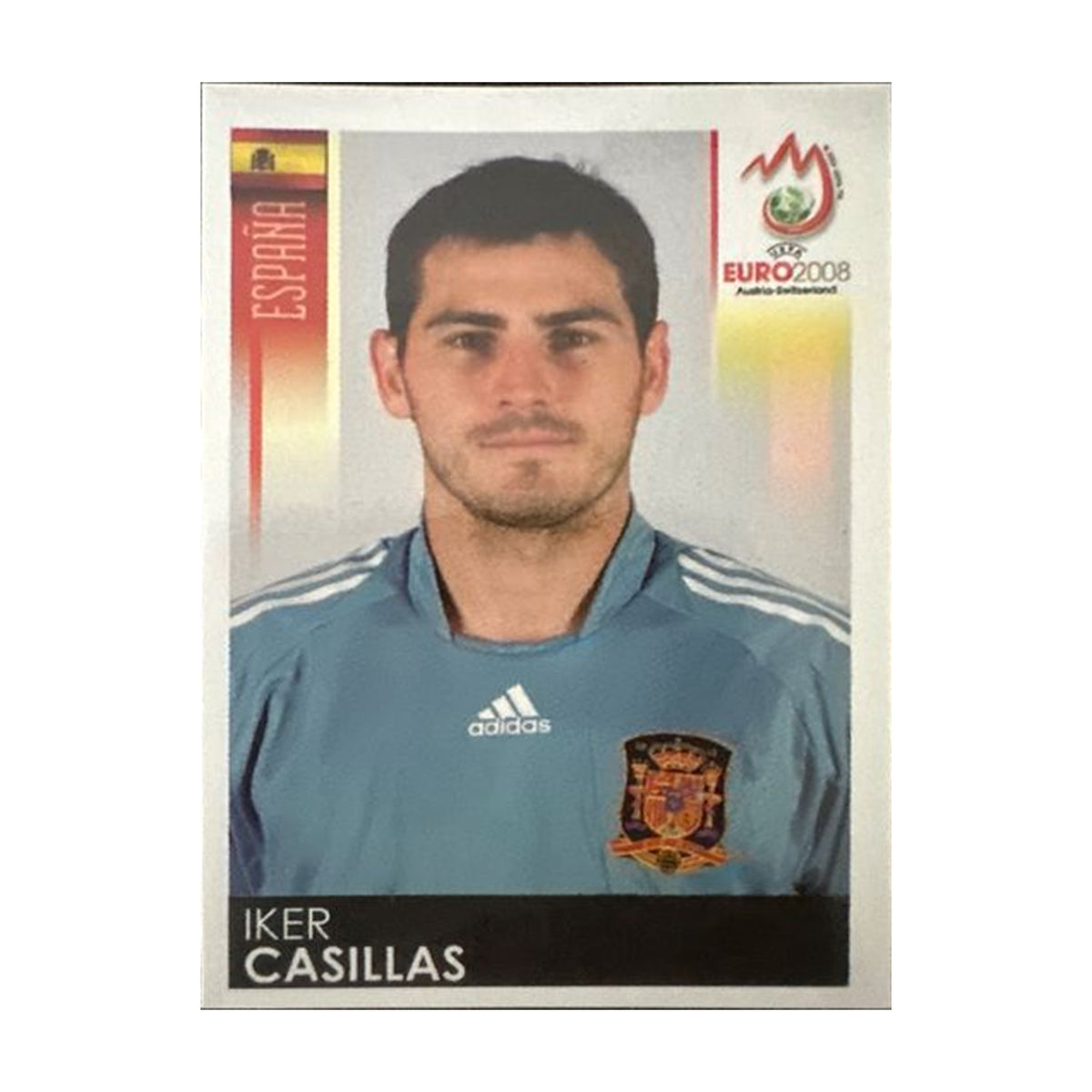 Panini UEFA EURO 2008 – Nr. 416 – Iker Casillas – Südamerika-Version – Vorderseite