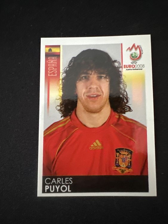 Panini UEFA EURO 2008 – Nr. 417 – Carles Puyol – Südamerika-Version – Originalfoto Vorderseite