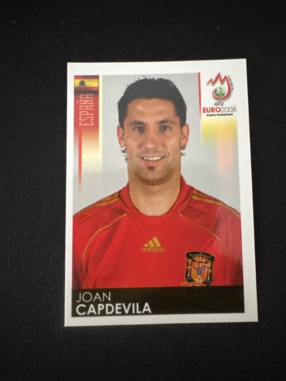 Panini UEFA EURO 2008 – Nr. 421 – Joan Capdevila – Südamerika-Version – Originalfoto Vorderseite