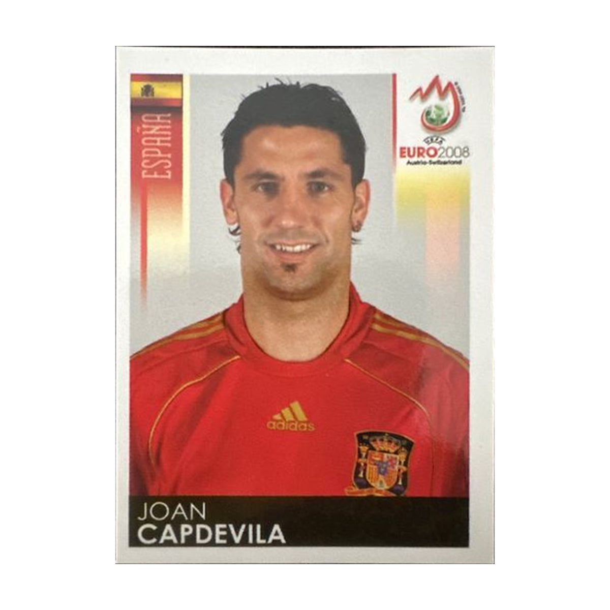 Panini UEFA EURO 2008 – Nr. 421 – Joan Capdevila – Südamerika-Version – Vorderseite
