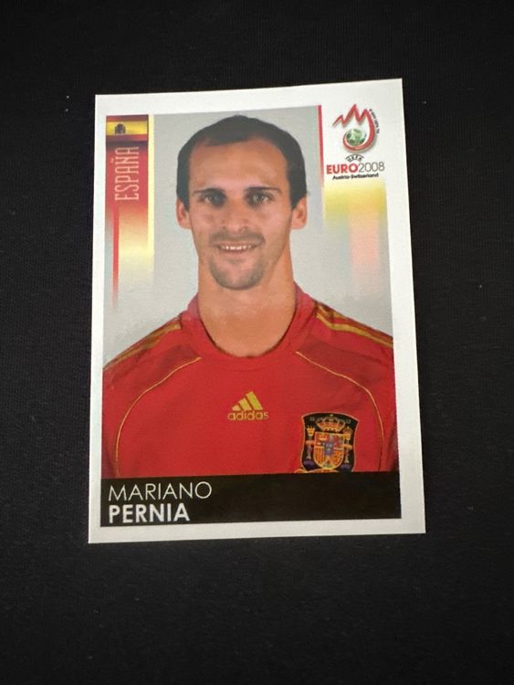 Panini UEFA EURO 2008 – Nr. 422 – Mariano Pernia – Südamerika-Version – Originalfoto Vorderseite