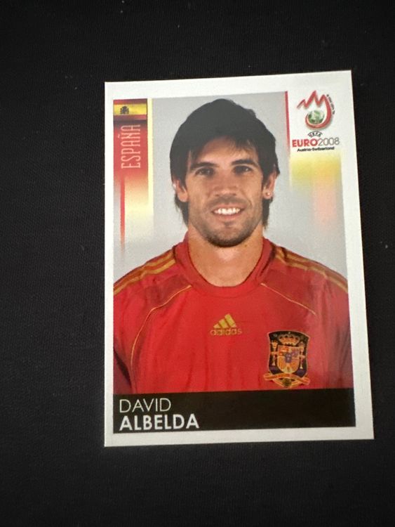 Panini UEFA EURO 2008 – Nr. 423 – David Albelda – Südamerika-Version – Originalfoto Vorderseite