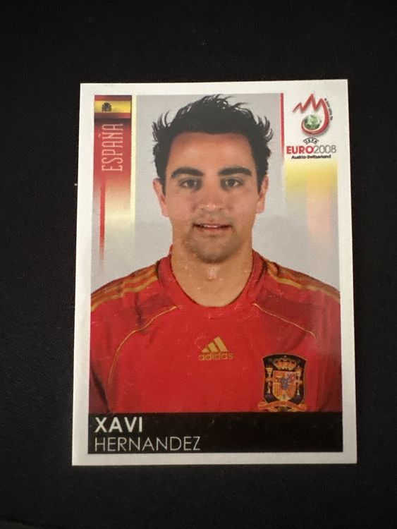 Panini UEFA EURO 2008 – Nr. 424 – Xavi Hernandez – Südamerika-Version – Originalfoto Vorderseite