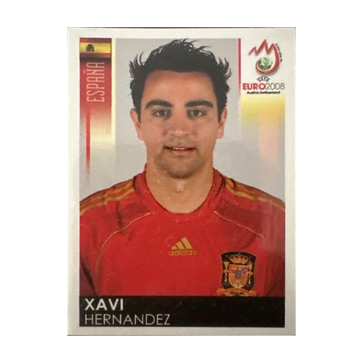 Panini UEFA EURO 2008 – Nr. 424 – Xavi Hernandez – Südamerika-Version – Vorderseite