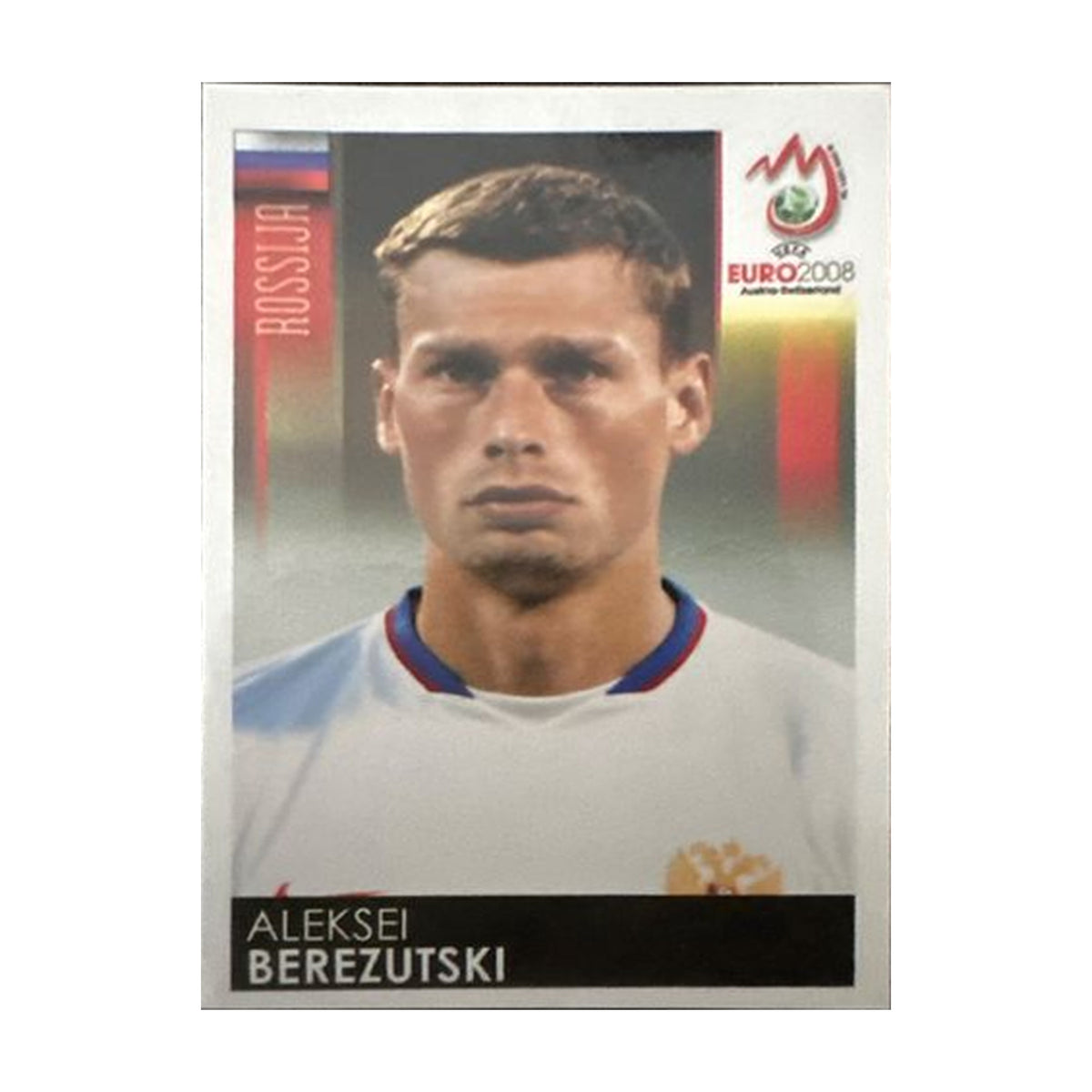 Panini UEFA EURO 2008 – Nr. 444 – Aleksei Berezutski – Südamerika-Version – Vorderseite