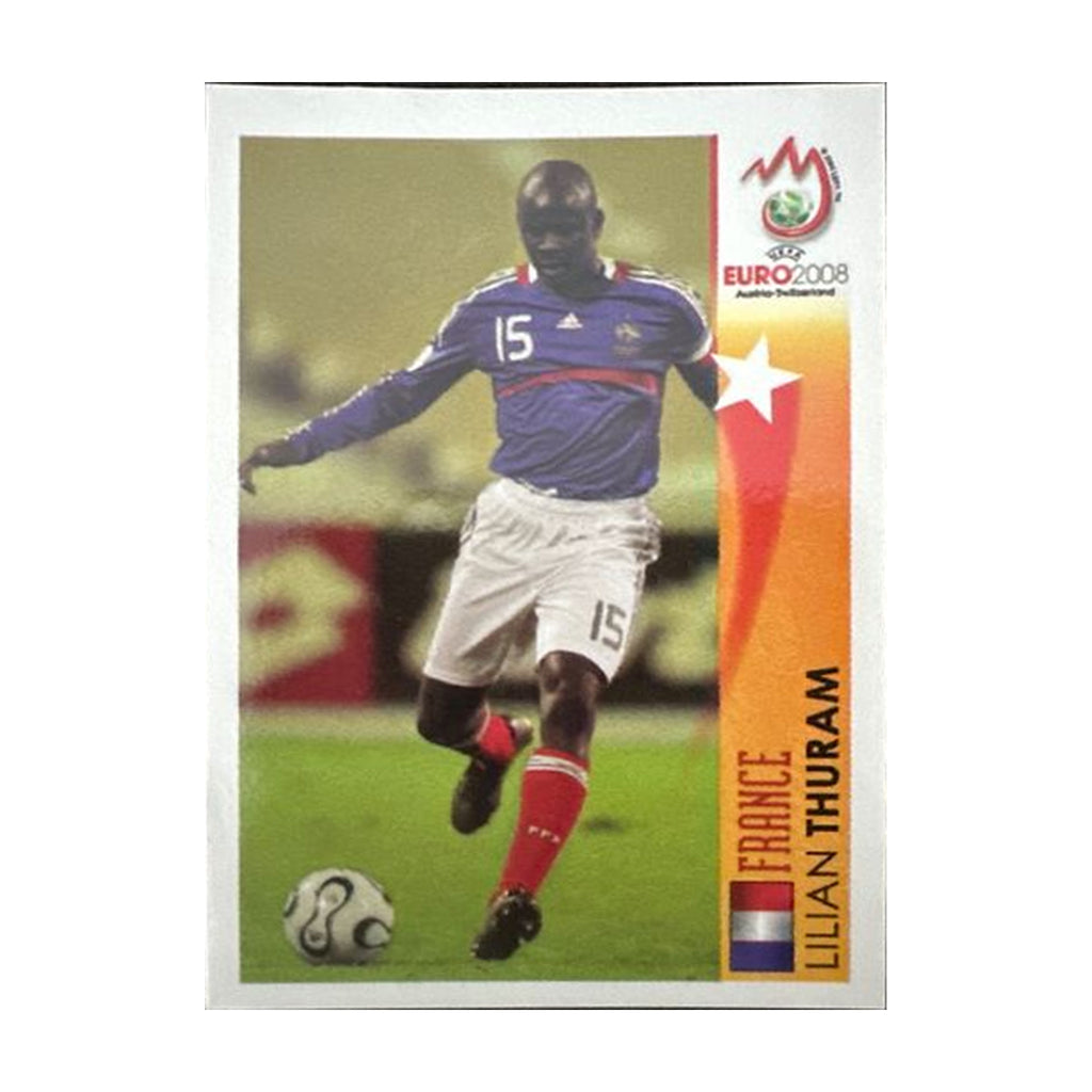Panini UEFA EURO 2008 – Nr. 468 – Lilian Thuram – Action – Südamerika-Version – Vorderseite