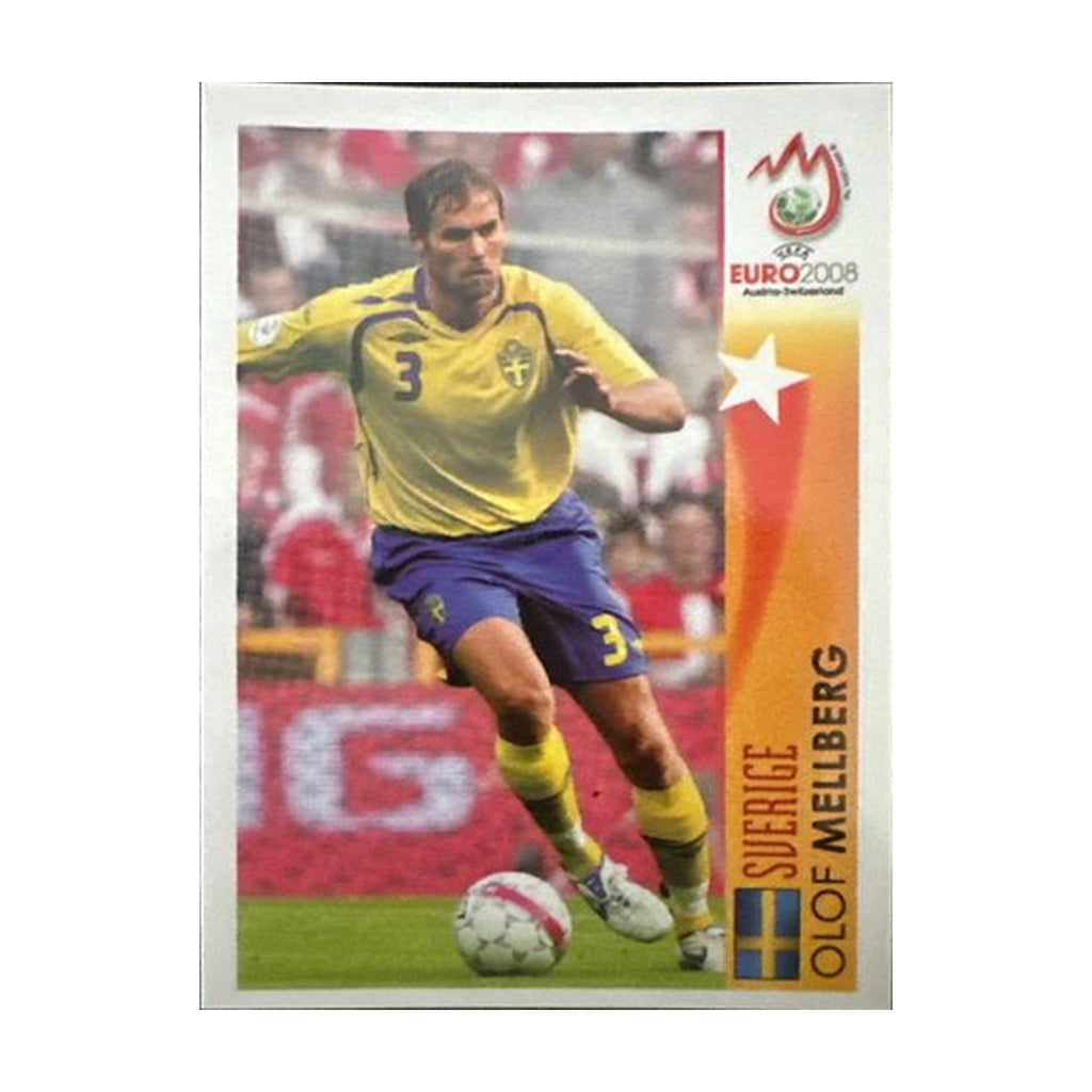 Panini UEFA EURO 2008 – Nr. 477 – Olof Mellberg – Action – Südamerika-Version – Vorderseite