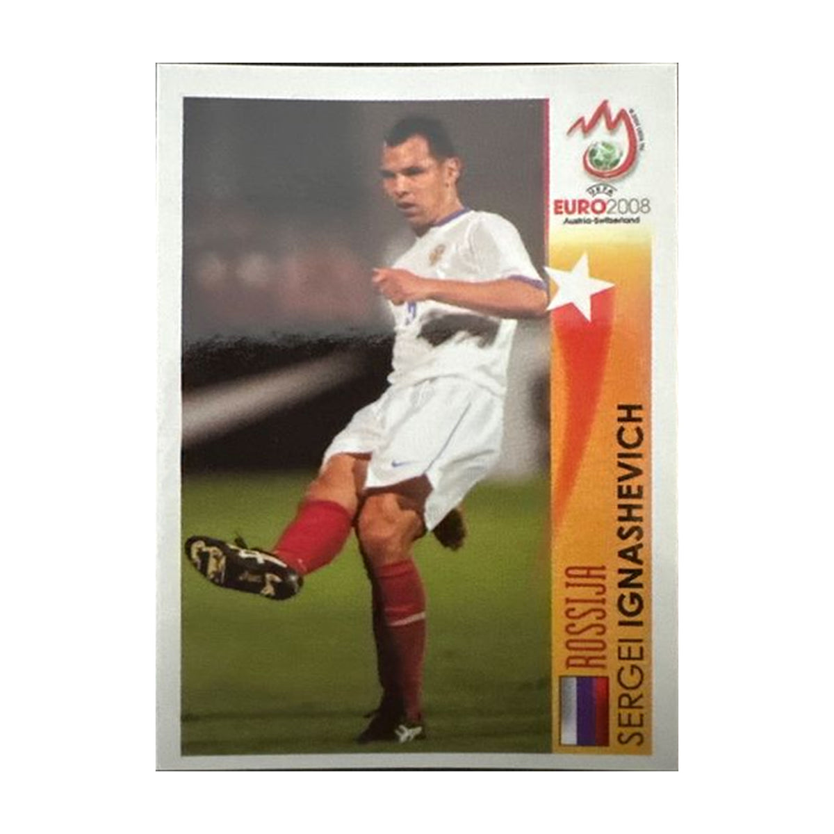 Panini UEFA EURO 2008 – Nr. 478 – Sergei Ignashevich – Action – Südamerika-Version – Vorderseite