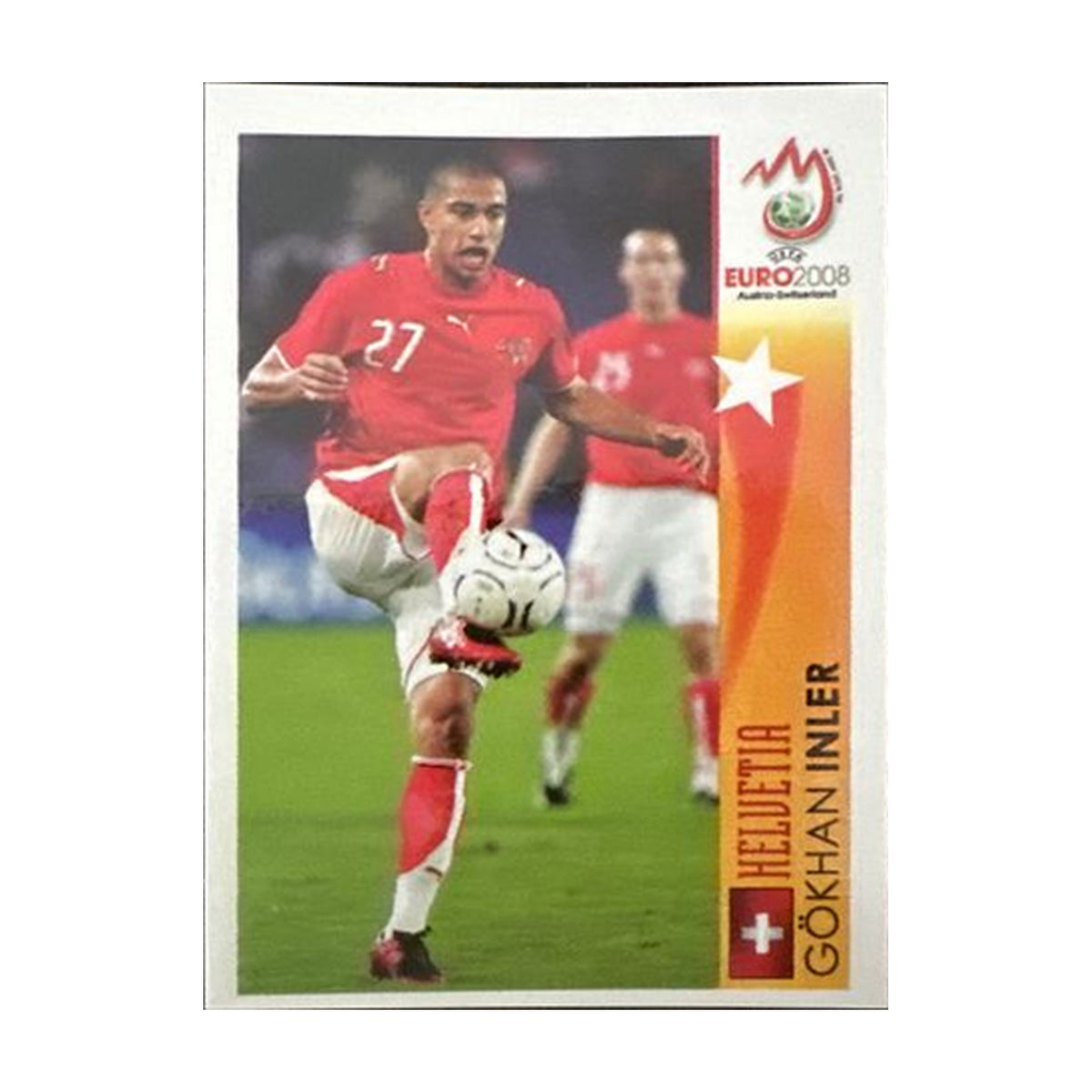 Panini UEFA EURO 2008 – Nr. 485 – Gökhan Inler – Action – Südamerika-Version – Vorderseite