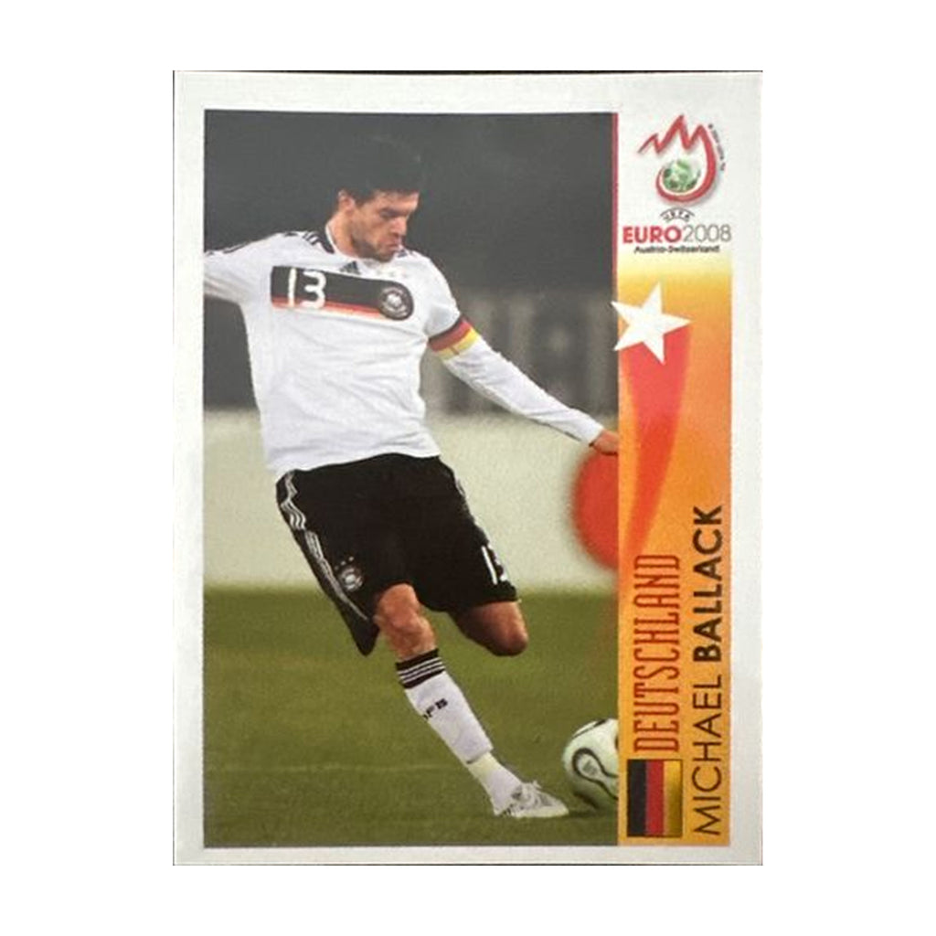 Panini UEFA EURO 2008 – Nr. 494 – Michael Ballack – Action – Südamerika-Version – Vorderseite