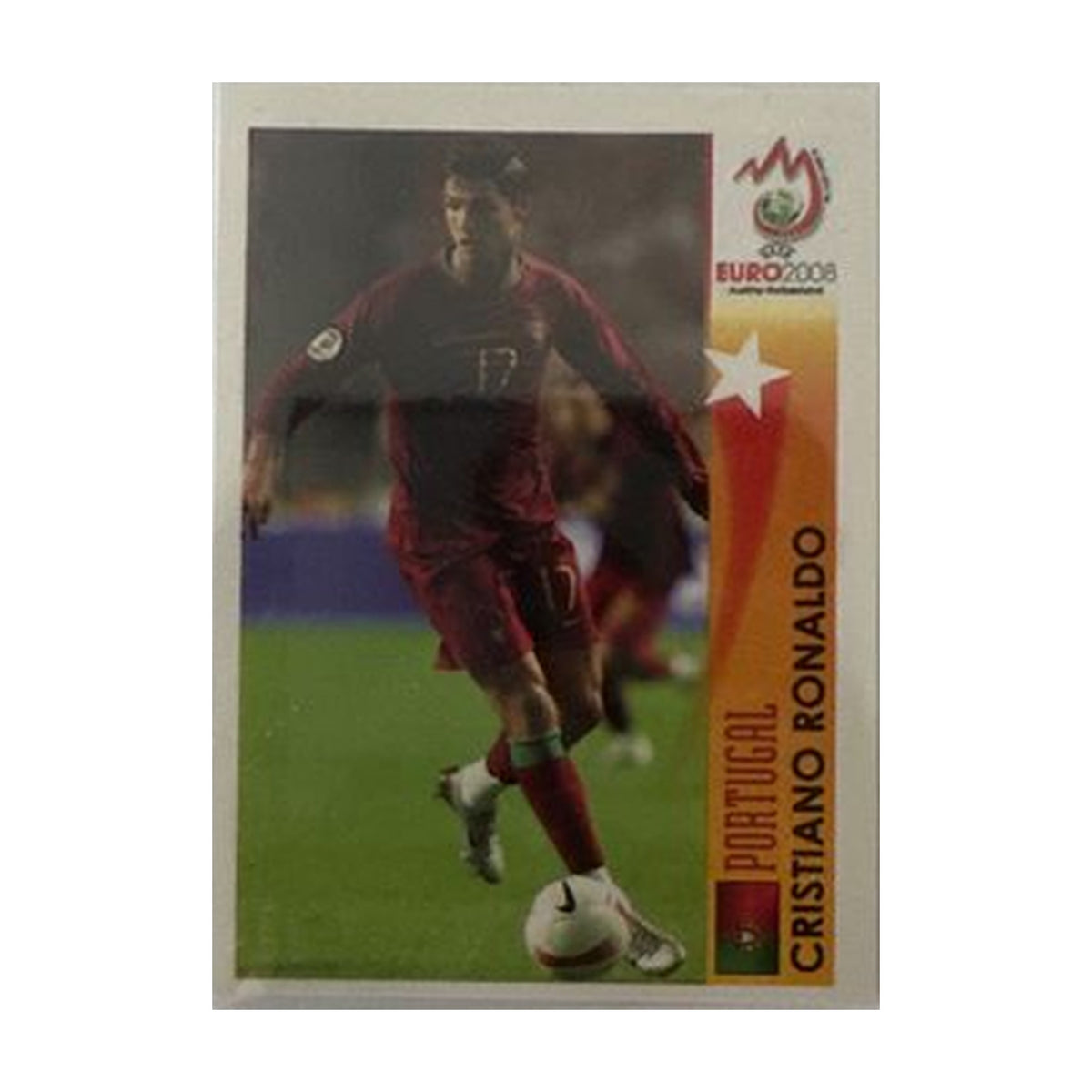 Panini UEFA EURO 2008 – Nr. 509 – Cristiano Ronaldo – Action – Südamerika-Version – Vorderseite