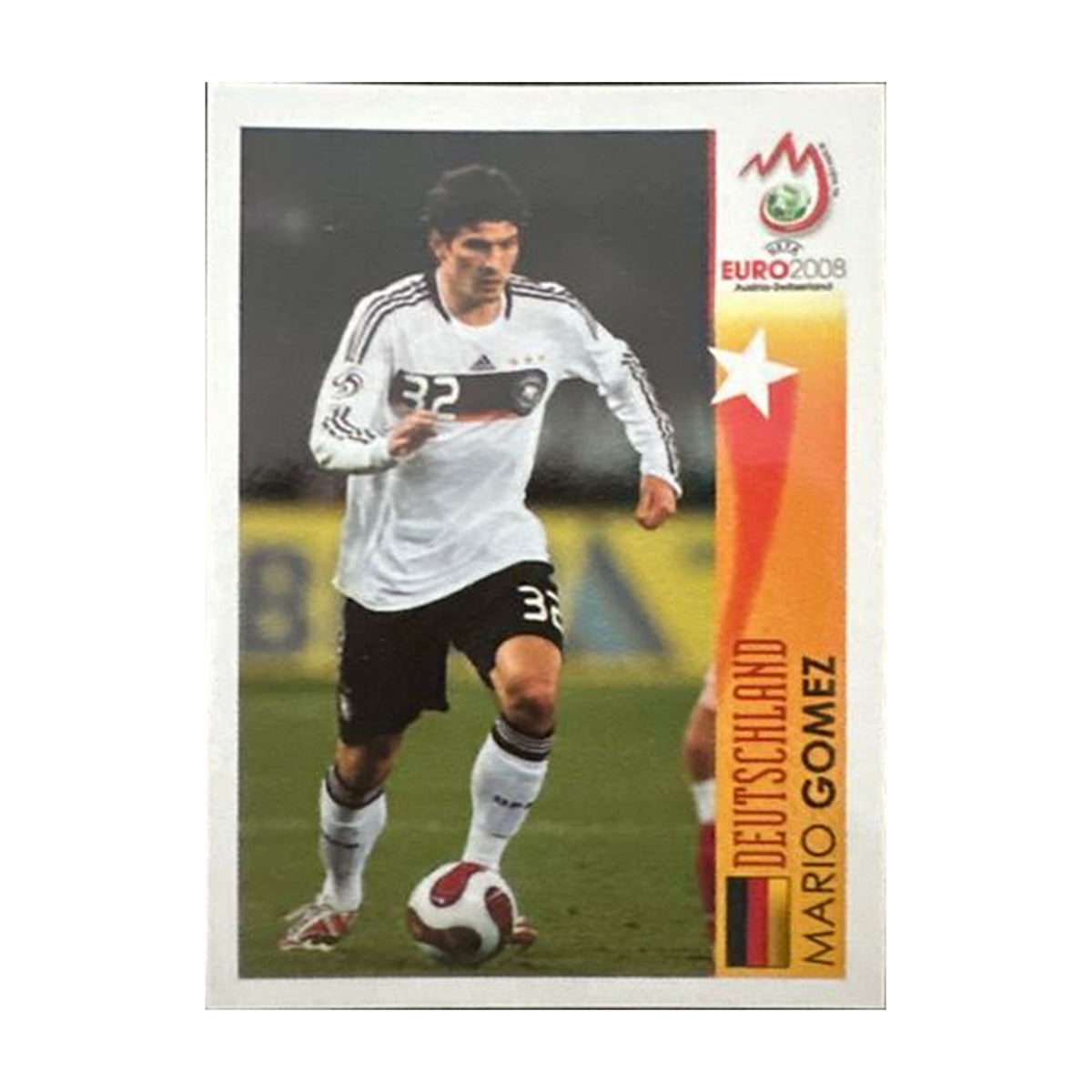 Panini UEFA EURO 2008 – Nr. 514 – Mario Gomez – Action – Südamerika-Version – Vorderseite