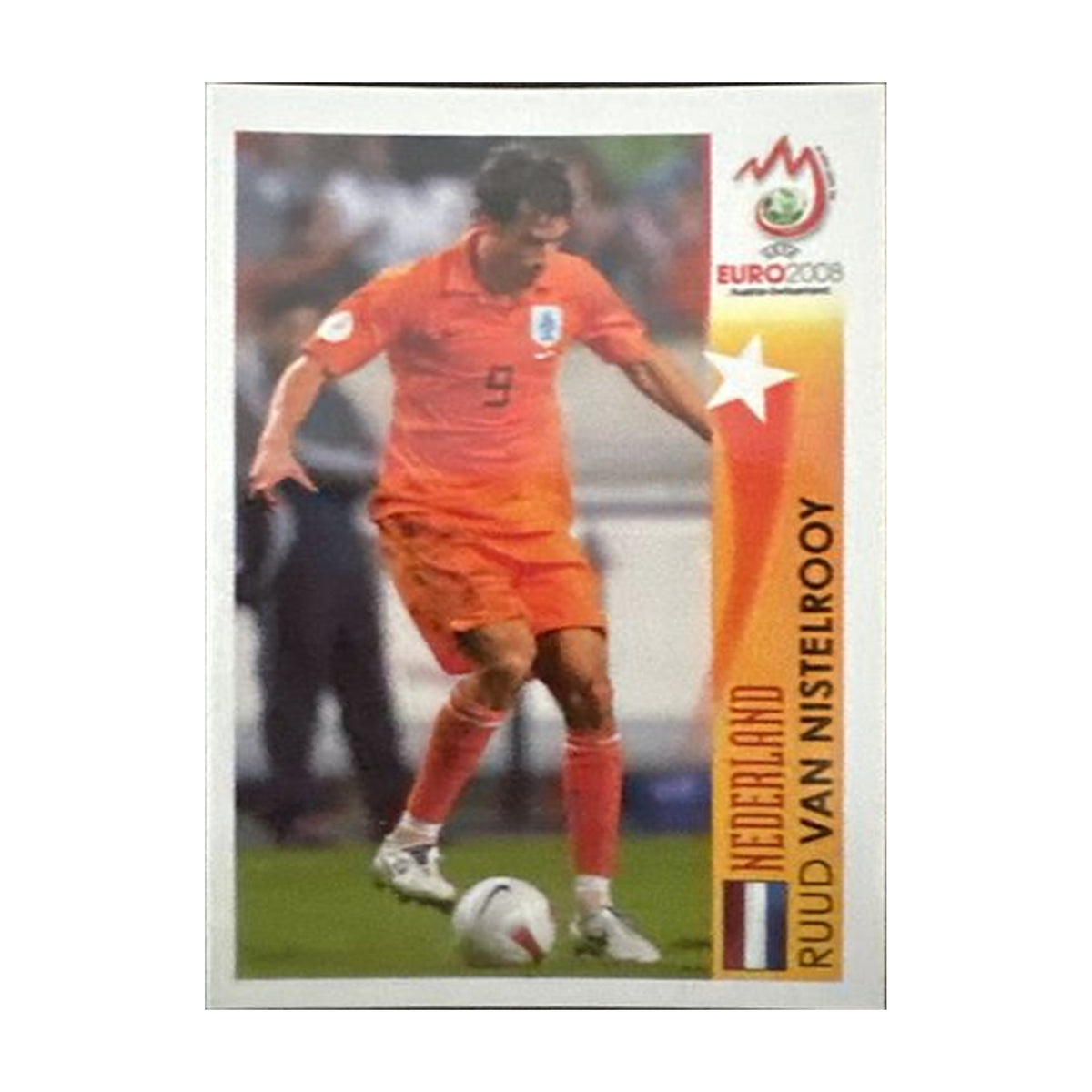 Panini UEFA EURO 2008 – Nr. 520 – Ruud van Nistelrooy – Action – Südamerika-Version – Vorderseite