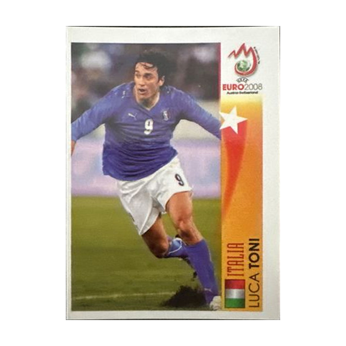 Panini UEFA EURO 2008 – Nr. 522 – Luca Toni – Action – Südamerika-Version – Vorderseite